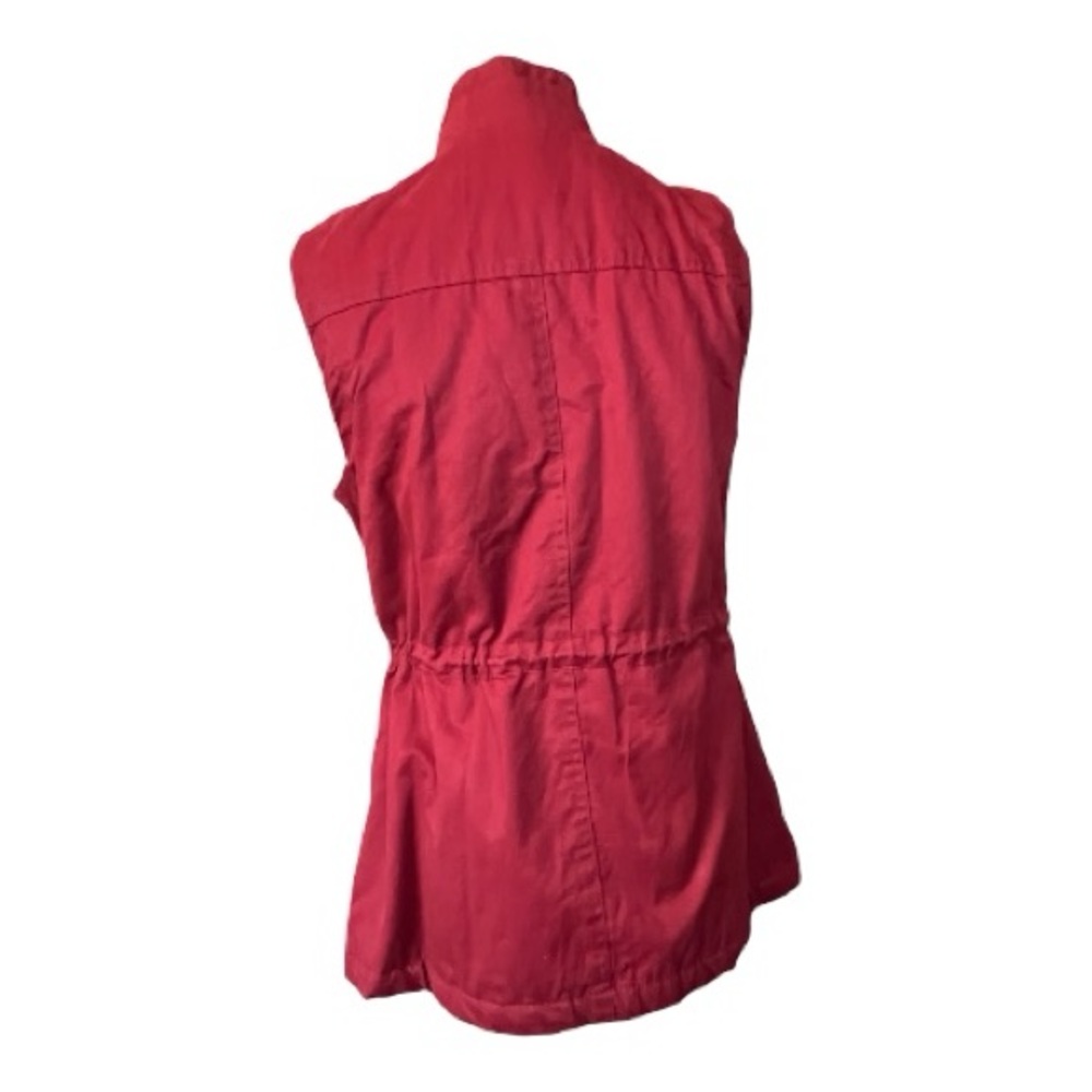 EUC Love Tree burgundy utility vest with drawstring waist – size S - Picture 6 of 10